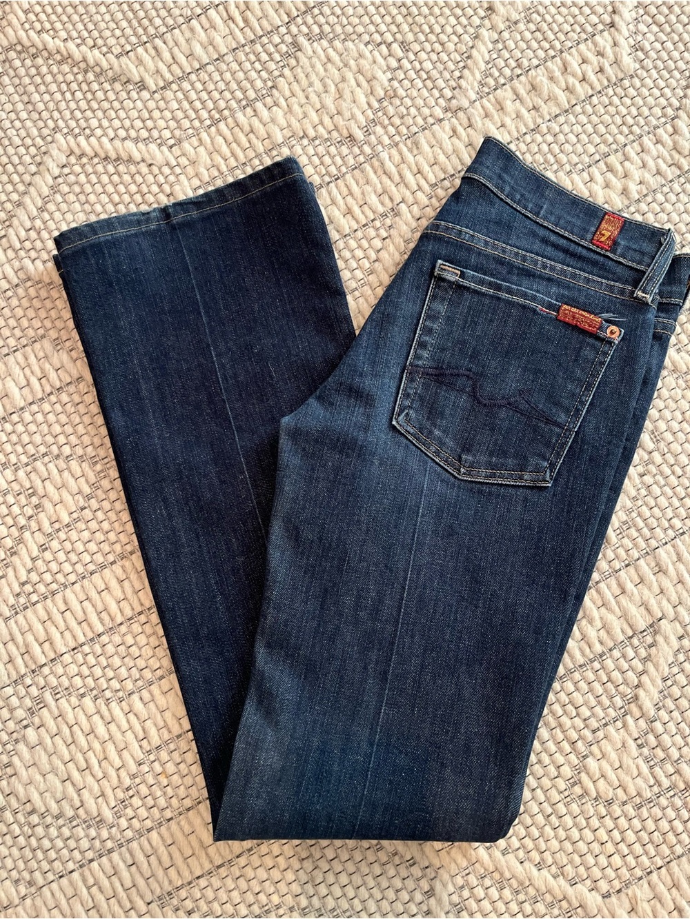 7 For All Mankind Dark Indigo Bootcut Jeans